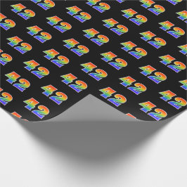 Fun Rainbow Spectrum Pattern "42" Ereignisnummer Geschenkpapier