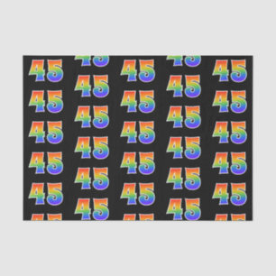 Fun Rainbow Spectrum Pattern "45" Ereignisnummer Seidenpapier