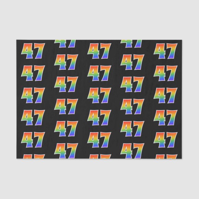 Fun Rainbow Spectrum Pattern "47" Ereignisnummer Seidenpapier (Vorderseite)