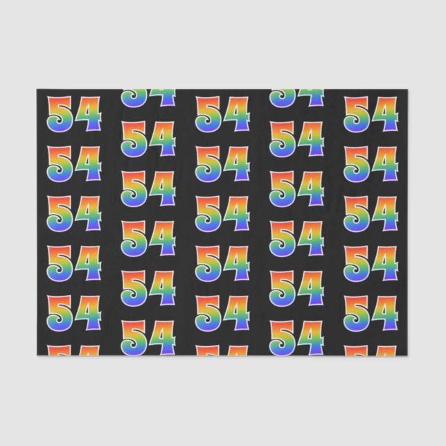 Fun Rainbow Spectrum Pattern "54" Ereignisnummer Seidenpapier (Vorderseite)