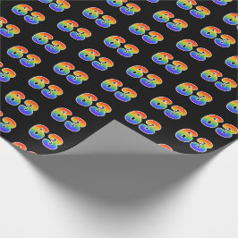 Fun Rainbow Spectrum Pattern "63" Ereignisnummer Geschenkpapier