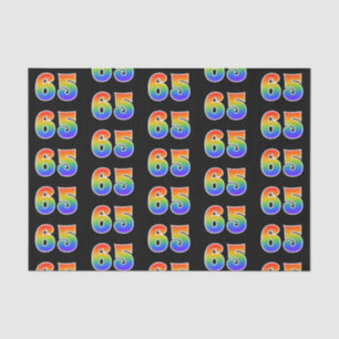 Fun Rainbow Spectrum Pattern "65" Ereignisnummer Seidenpapier