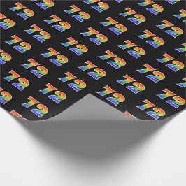 Fun Rainbow Spectrum Pattern "72" Ereignisnummer Geschenkpapier