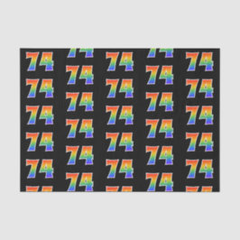 Fun Rainbow Spectrum Pattern "74" Ereignisnummer Seidenpapier