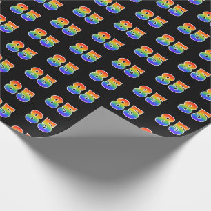 Fun Rainbow Spectrum Pattern "85" Ereignisnummer Geschenkpapier