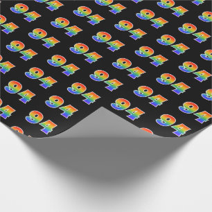 Fun Rainbow Spectrum Pattern "94" Ereignisnummer Geschenkpapier