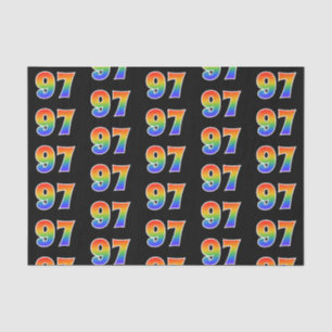 Fun Rainbow Spectrum Pattern "97" Ereignisnummer Seidenpapier
