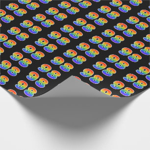 Fun Rainbow Spectrum Pattern "98" Ereignisnummer Geschenkpapier
