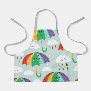 Fun Rainbow und Umbrella Cartoon Muster Schürze