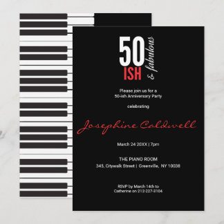 Fun Red & Black 50-ish und fabelhafte Einladung