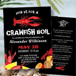 Fun Red Black Crawfish Boil Abschluss GRILLEN Part Einladung