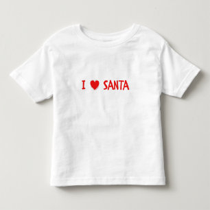 Fun Red Christmas I Liebe Santa Heart Kleinkind T-shirt