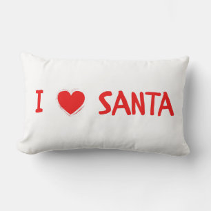 Fun Red Christmas I Liebe Santa Heart Lendenkissen