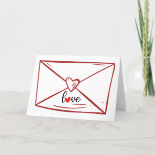 Fun Red Envelope Herz Liebe Karte