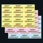 Fun Red & Green Art Deco Stil "MERRY CHRISTMAS!" Geschenkpapier Set<br><div class="desc">Dieses lustige Packpapier-Design enthält die Begrüßungsnachricht "MERRY CHRISTMAS!". mit roten oder grünen Buchstaben und einem inspirierten Art-Déco-Stil. So ein Umschlagpapier könnte verwendet werden,  wenn Geschenke zum Feiern von Weihnachten verpackt werden.</div>