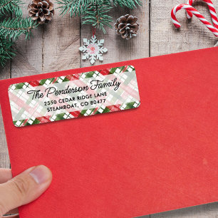Fun Red Green Karierte Weihnachtsschrift Custom
