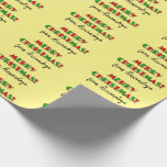 Fun Red & Green "MERRY CHRISTMAS", Individuelle Na Geschenkpapier<br><div class="desc">Dieses lustige und festliche Packpapier-Design enthält die Nachricht "MERRY CHRISTMAS!" mit den Zeichen rot oder grün gefärbt. Es enthält auch einen personalisierten Namen. So ein Umschlagpapier könnte verwendet werden,  wenn Geschenke umhüllt werden,  die anderen anlässlich der Weihnachtsfeier gegeben werden.</div>