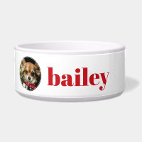 Fun Red Paw druckt Personalisiert Hunde Foto Bowl
