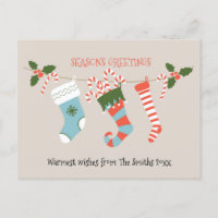 Fun Red Script Green Strumpfs Candy Cane Floral