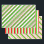 Fun Red, White, Green Christmas Inspiriert Muster Geschenkpapier Set<br><div class="desc">Diese lustigen,  festlichen Weihnachtsgeschenkpapiere zeichnen sich durch gestreifte Muster aus,  die Farben Rot,  Weiß und Grün haben. Es könnte lustig sein,  solche Papierblätter zu verpacken,  wenn Geschenke zum Weihnachtsfest verpackt werden.</div>