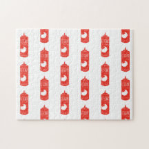 Fun Red White Ketschup Pattern Sauce