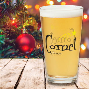 Fun Reindeer Comet Shooting Star Weihnachtsglas Glas