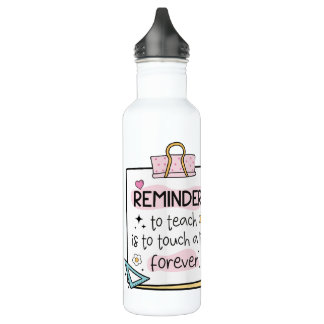 Fun Reminder Note Personalised Teacher Edelstahlflasche