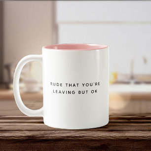 Fun Rente Coworker Verlasst Niedliches Trendangebo Zweifarbige Tasse