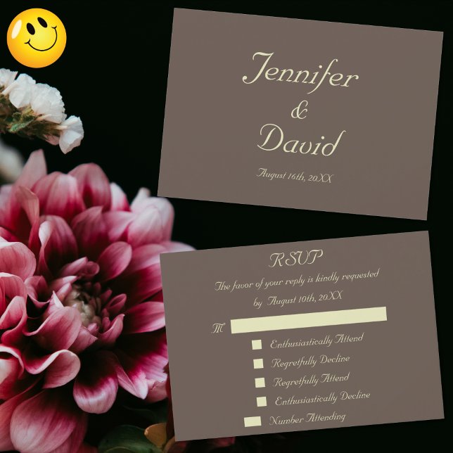 Fun Response Custom Wedding UAWG Einladung (Fun Reply Response Custom Wedding RSVP Invitation)