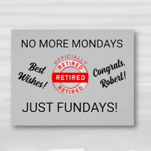 Fun Retiree Retirement Party Poster