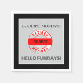 Fun Retiree Retirement Party Serviette