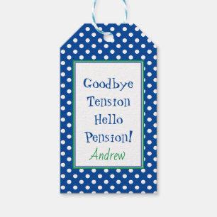 Fun Retirement Hallo Pensions Zitat Blue Geschenkanhänger