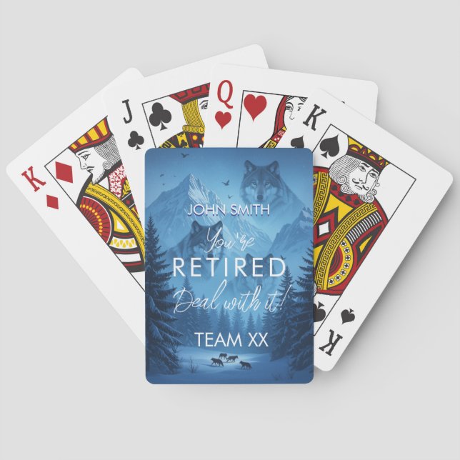 Fun Retirement Playing Cards | Custom Personaliz Spielkarten (Rückseite)