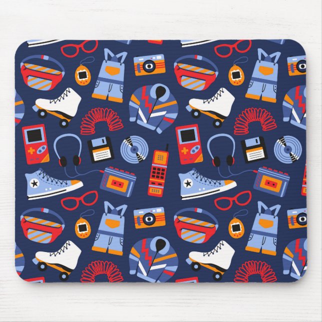 Fun retro 90s nostalgia – Y2K tech and clothing Mousepad (Vorne)