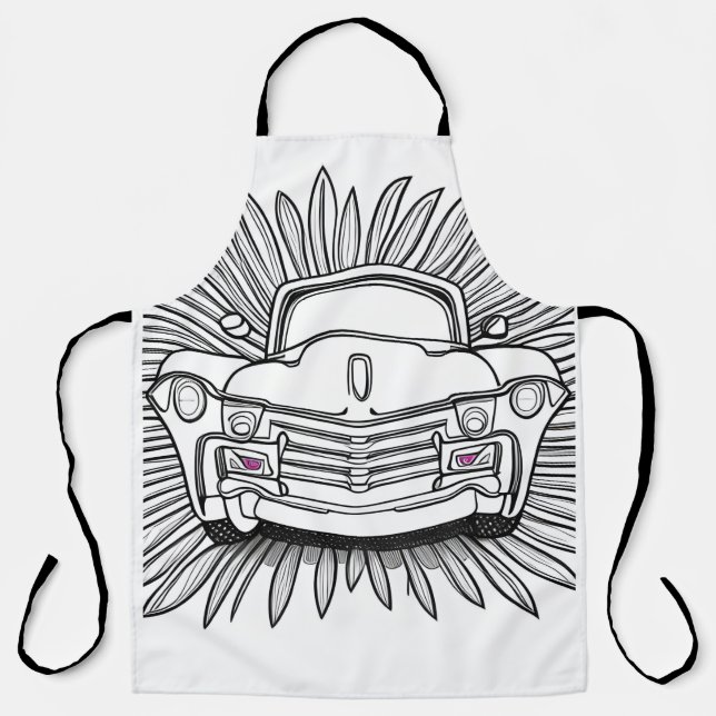 Fun Retro Car Schürze (Vorderseite)