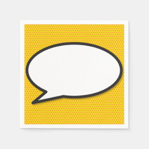 Fun Retro Comic Book Speech Bubble Serviette