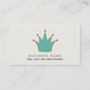 Fun Retro Crown Business Cards Visitenkarte