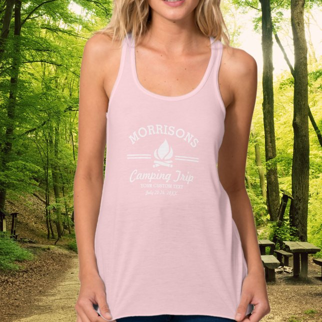 Fun Retro Custom Camping Trip Campfire Tank Top (Von Creator hochgeladen)