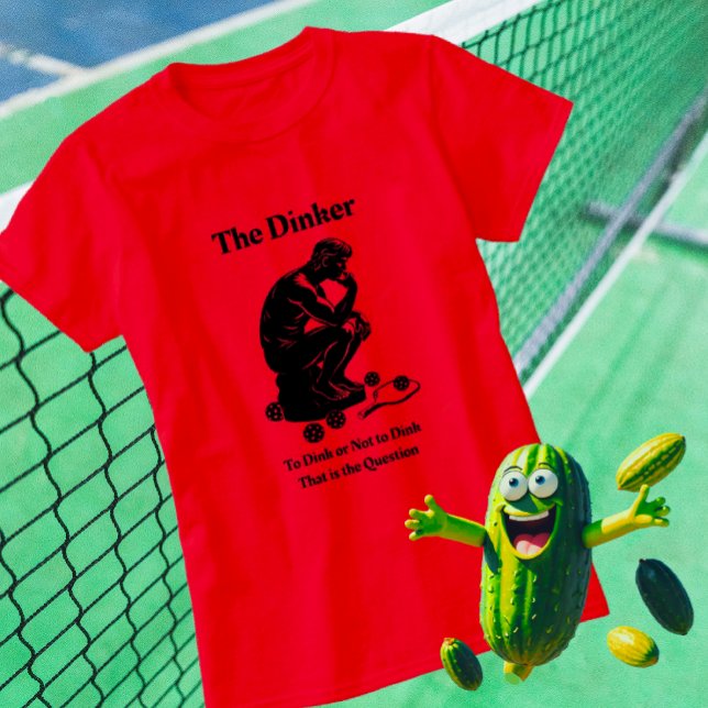 Fun Retro der Dinker Pickleball-T - Shirt (Are you a Dinker?)
