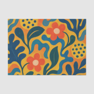 Fun Retro Garden Collage Muster Motif Seidenpapier