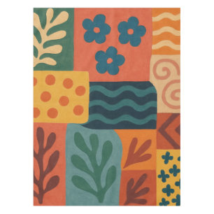 Fun Retro Garden Collage Muster Motif Tischdecke