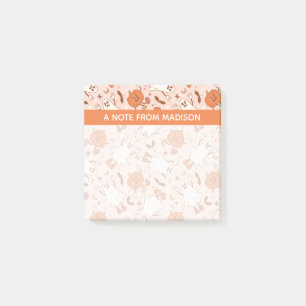 Fun Retro Ghost & Jack-O-Lantern Muster Post-it Klebezettel