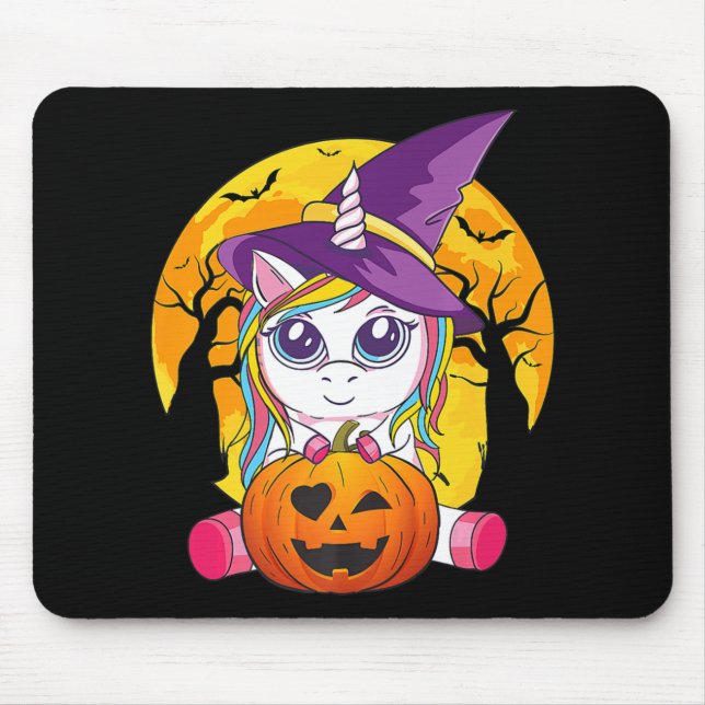 Fun Retro Halloween Geschenke Niedliche Hexerei Un Mousepad (Vorne)