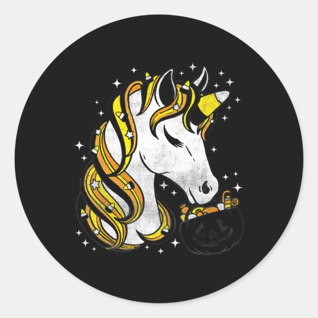 Fun Retro Halloween Gifts Boonicorn Ghost Cute Can Runder Aufkleber (Vorderseite)