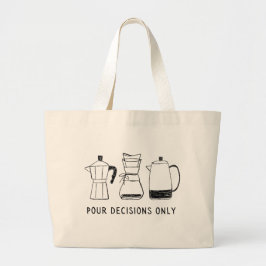 Fun Retro Kaffee Lover Pour Decision Monogramm Jumbo Stoffbeutel
