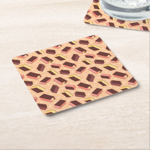 Fun Retro Neapolitan Ice Cream Sandwich Rechteckiger Pappuntersetzer