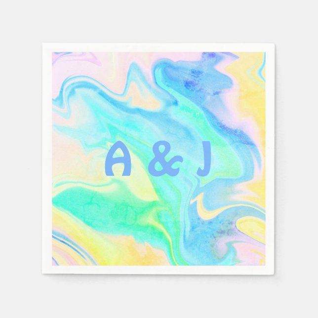 Fun Retro Personalisiert Cocktail Party Serviette (Vorderseite)