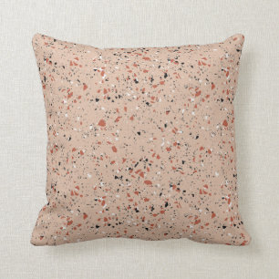 Fun Retro Pink Terrazzo Muster Kissen
