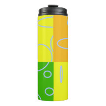 Fun Retro Quad Circles Schleifen Thermaltumbler