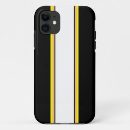 Fun Retro Schwarz Orange Gelbe Streifen Case-Mate iPhone Hülle